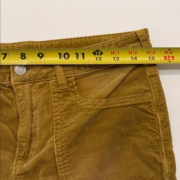 Pilcro Jeans The Icon Yellow Corduroy Chop Pocket Flare Jeans Boot Cut Pants 27 - Picture 16 of 16